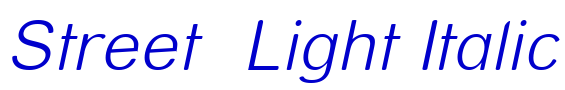 Street  Light Italic fonte